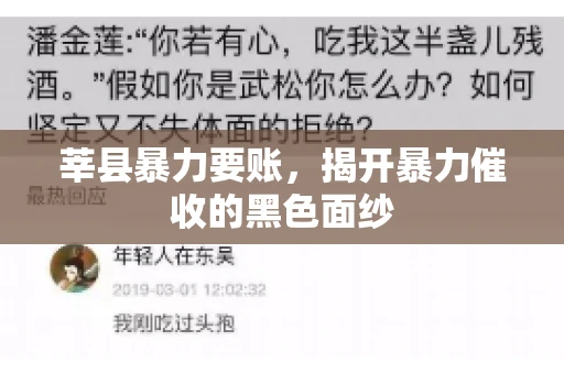 莘县暴力要账，揭开暴力催收的黑色面纱