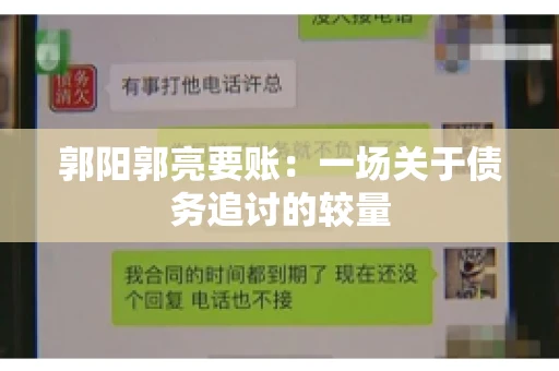 郭阳郭亮要账：一场关于债务追讨的较量