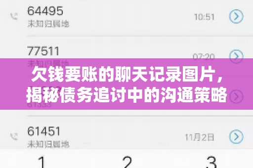 欠钱要账的聊天记录图片，揭秘债务追讨中的沟通策略